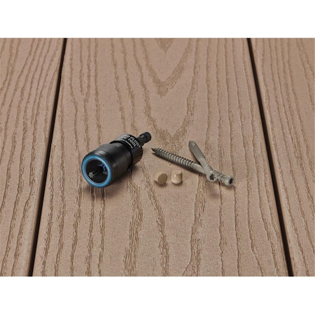 Starborn No.10 x 2.75 in. Star Trim Head Epoxy Coated Carbon Steel Deck Screws & Plugs Kit 5001380